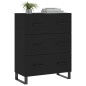 vidaXL Sideboard Schwarz 69,5x34x90 cm Holzwerkstoff vidaXL Sideboard Schwarz 69,5x34x90 cm Holzwerkstoff
