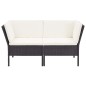 8-tlg. Garten-Lounge-Set mit Auflagen Poly Rattan Schwarz 8-tlg. Garten-Lounge-Set mit Auflagen Poly Rattan Schwarz