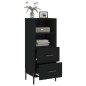vidaXL Sideboard Schwarz 34,5x34x90 cm Holzwerkstoff vidaXL Sideboard Schwarz 34,5x34x90 cm Holzwerkstoff
