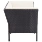 8-tlg. Garten-Lounge-Set mit Auflagen Poly Rattan Schwarz 8-tlg. Garten-Lounge-Set mit Auflagen Poly Rattan Schwarz
