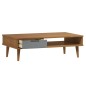 vidaXL Couchtisch MOLDE Braun 100x55x31 cm Massivholz Kiefer vidaXL Couchtisch MOLDE Braun 100x55x31 cm Massivholz Kiefer