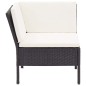8-tlg. Garten-Lounge-Set mit Auflagen Poly Rattan Schwarz 8-tlg. Garten-Lounge-Set mit Auflagen Poly Rattan Schwarz