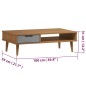 vidaXL Couchtisch MOLDE Braun 100x55x31 cm Massivholz Kiefer vidaXL Couchtisch MOLDE Braun 100x55x31 cm Massivholz Kiefer