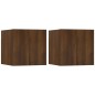 vidaXL TV-Wandschrank 2 Stk. Braun Eiche 30,5x30x30 cm vidaXL TV-Wandschrank 2 Stk. Braun Eiche 30,5x30x30 cm