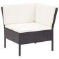 8-tlg. Garten-Lounge-Set mit Auflagen Poly Rattan Schwarz 8-tlg. Garten-Lounge-Set mit Auflagen Poly Rattan Schwarz