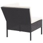 8-tlg. Garten-Lounge-Set mit Auflagen Poly Rattan Schwarz 8-tlg. Garten-Lounge-Set mit Auflagen Poly Rattan Schwarz
