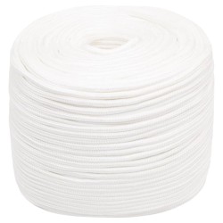 vidaXL Bootsseil Weiß 10 mm 100 m Polypropylen