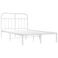 vidaXL Bettgestell mit Kopfteil Metall Weiß 120x190 cm vidaXL Bettgestell mit Kopfteil Metall Weiß 120x190 cm