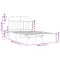 vidaXL Bettgestell mit Kopfteil Metall Weiß 120x190 cm vidaXL Bettgestell mit Kopfteil Metall Weiß 120x190 cm