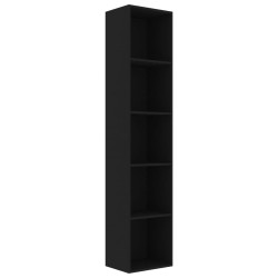vidaXL Bücherregal Schwarz 40x30x189 cm Holzwerkstoff