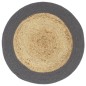 vidaXL Tischsets 6 Stk. Natur und Anthrazit 38 cm Jute und Baumwolle 