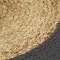 vidaXL Tischsets 6 Stk. Natur und Anthrazit 38 cm Jute und Baumwolle 