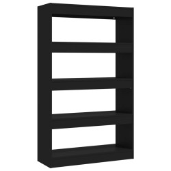 vidaXL Bücherregal/Raumteiler Schwarz 80x30x135 cm Holzwerkstoff