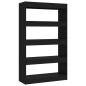 vidaXL Bücherregal/Raumteiler Schwarz 80x30x135 cm Holzwerkstoff vidaXL Bücherregal/Raumteiler Schwarz 80x30x135 cm Holzwerkstoff
