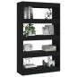 vidaXL Bücherregal/Raumteiler Schwarz 80x30x135 cm Holzwerkstoff vidaXL Bücherregal/Raumteiler Schwarz 80x30x135 cm Holzwerkstoff