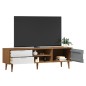vidaXL TV-Schrank MOLDE Braun 158x40x49 cm Massivholz Kiefer vidaXL TV-Schrank MOLDE Braun 158x40x49 cm Massivholz Kiefer