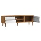 vidaXL TV-Schrank MOLDE Braun 158x40x49 cm Massivholz Kiefer vidaXL TV-Schrank MOLDE Braun 158x40x49 cm Massivholz Kiefer