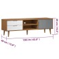 vidaXL TV-Schrank MOLDE Braun 158x40x49 cm Massivholz Kiefer vidaXL TV-Schrank MOLDE Braun 158x40x49 cm Massivholz Kiefer