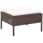 3-tlg. Garten-Lounge-Set mit Auflagen Poly Rattan Braun 3-tlg. Garten-Lounge-Set mit Auflagen Poly Rattan Braun