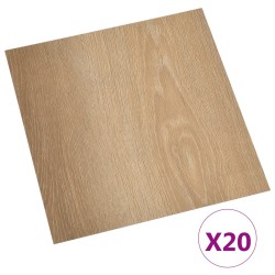 vidaXL PVC-Fliesen Selbstklebend 20 Stk. 1,86 m² Braun