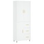 Highboard Weiß 69,5x34x180 cm Holzwerkstoff Highboard Weiß 69,5x34x180 cm Holzwerkstoff