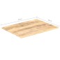 vidaXL Tischplatte Massivholz Mango 15-16 mm 90x60 cm vidaXL Tischplatte Massivholz Mango 15-16 mm 90x60 cm