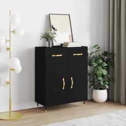 vidaXL Sideboard Schwarz 69,5x34x90 cm Holzwerkstoff