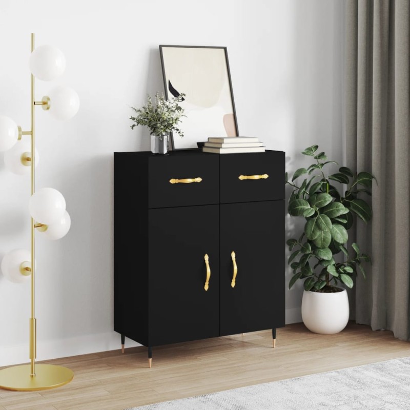 vidaXL Sideboard Schwarz 69,5x34x90 cm Holzwerkstoff