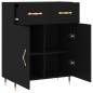 vidaXL Sideboard Schwarz 69,5x34x90 cm Holzwerkstoff