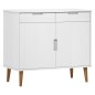 vidaXL Sideboard MOLDE Weiß 90x40x80 cm Massivholz Kiefer vidaXL Sideboard MOLDE Weiß 90x40x80 cm Massivholz Kiefer