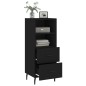 vidaXL Sideboard Schwarz 34,5x34x90 cm Holzwerkstoff vidaXL Sideboard Schwarz 34,5x34x90 cm Holzwerkstoff