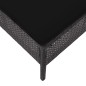 5-tlg. Garten-Sofagarnitur mit Auflagen Poly Rattan Schwarz 5-tlg. Garten-Sofagarnitur mit Auflagen Poly Rattan Schwarz