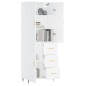 Highboard Weiß 69,5x34x180 cm Holzwerkstoff Highboard Weiß 69,5x34x180 cm Holzwerkstoff