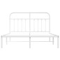 vidaXL Bettgestell mit Kopfteil Metall Weiß 140x190 cm vidaXL Bettgestell mit Kopfteil Metall Weiß 140x190 cm