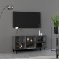 vidaXL TV-Schrank mit Metallbeinen Hochglanz-Grau 103,5x30x50 cm vidaXL TV-Schrank mit Metallbeinen Hochglanz-Grau 103,5x30x50 cm