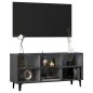 vidaXL TV-Schrank mit Metallbeinen Hochglanz-Grau 103,5x30x50 cm vidaXL TV-Schrank mit Metallbeinen Hochglanz-Grau 103,5x30x50 cm