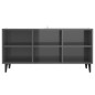 vidaXL TV-Schrank mit Metallbeinen Hochglanz-Grau 103,5x30x50 cm vidaXL TV-Schrank mit Metallbeinen Hochglanz-Grau 103,5x30x50 cm