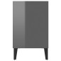 vidaXL TV-Schrank mit Metallbeinen Hochglanz-Grau 103,5x30x50 cm vidaXL TV-Schrank mit Metallbeinen Hochglanz-Grau 103,5x30x50 cm