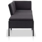 vidaXL 3-tlg. Garten-Lounge-Set mit Auflagen Poly Rattan Schwarz vidaXL 3-tlg. Garten-Lounge-Set mit Auflagen Poly Rattan Schwarz