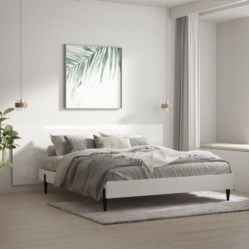 vidaXL Kopfteil Hochglanz-Weiß 240x1,5x80 cm Holzwerkstoff
