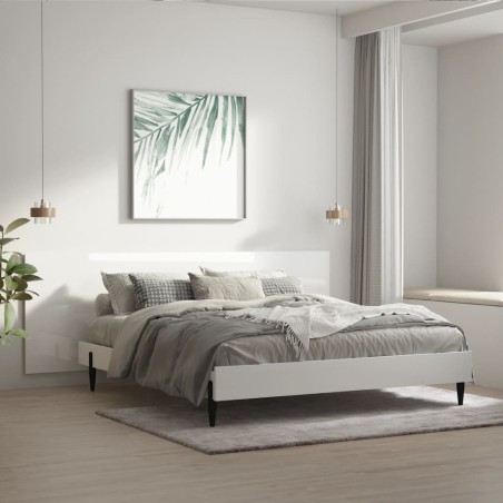vidaXL Kopfteil Hochglanz-Weiß 240x1,5x80 cm Holzwerkstoff