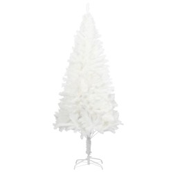 vidaXL Künstlicher Weihnachtsbaum Naturgetreue Nadeln Weiß 210 cm 