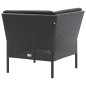 vidaXL 3-tlg. Garten-Lounge-Set mit Auflagen Poly Rattan Schwarz vidaXL 3-tlg. Garten-Lounge-Set mit Auflagen Poly Rattan Schwarz