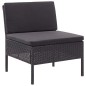 vidaXL 3-tlg. Garten-Lounge-Set mit Auflagen Poly Rattan Schwarz vidaXL 3-tlg. Garten-Lounge-Set mit Auflagen Poly Rattan Schwarz