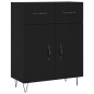 vidaXL Sideboard Schwarz 69,5x34x90 cm Holzwerkstoff vidaXL Sideboard Schwarz 69,5x34x90 cm Holzwerkstoff