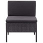 vidaXL 3-tlg. Garten-Lounge-Set mit Auflagen Poly Rattan Schwarz vidaXL 3-tlg. Garten-Lounge-Set mit Auflagen Poly Rattan Schwarz