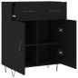 vidaXL Sideboard Schwarz 69,5x34x90 cm Holzwerkstoff vidaXL Sideboard Schwarz 69,5x34x90 cm Holzwerkstoff