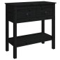 vidaXL Konsolentisch Schwarz 75x35x75 cm Massivholz Kiefer vidaXL Konsolentisch Schwarz 75x35x75 cm Massivholz Kiefer