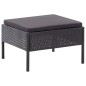 vidaXL 3-tlg. Garten-Lounge-Set mit Auflagen Poly Rattan Schwarz vidaXL 3-tlg. Garten-Lounge-Set mit Auflagen Poly Rattan Schwarz