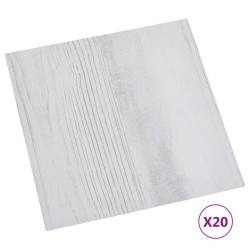 vidaXL PVC-Fliesen Selbstklebend 20 Stk. 1,86 m² Hellgrau